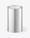 Glossy Metallic Paint Can Mockup