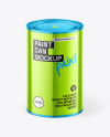 Glossy Metallic Paint Can Mockup