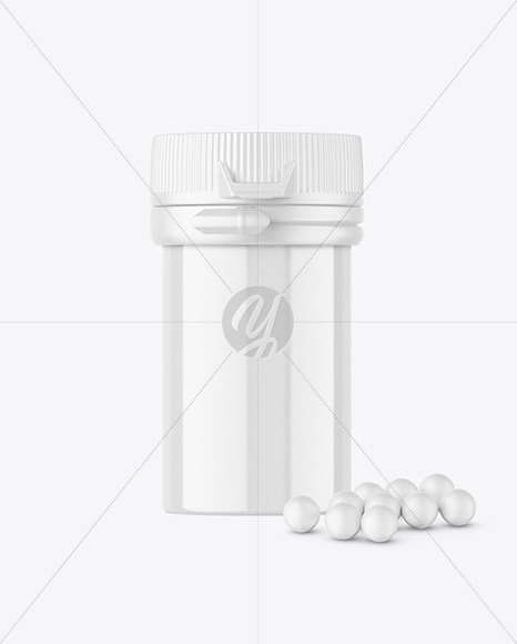 Glossy PIlls Jar Mockup