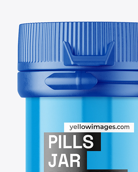 Glossy PIlls Jar Mockup