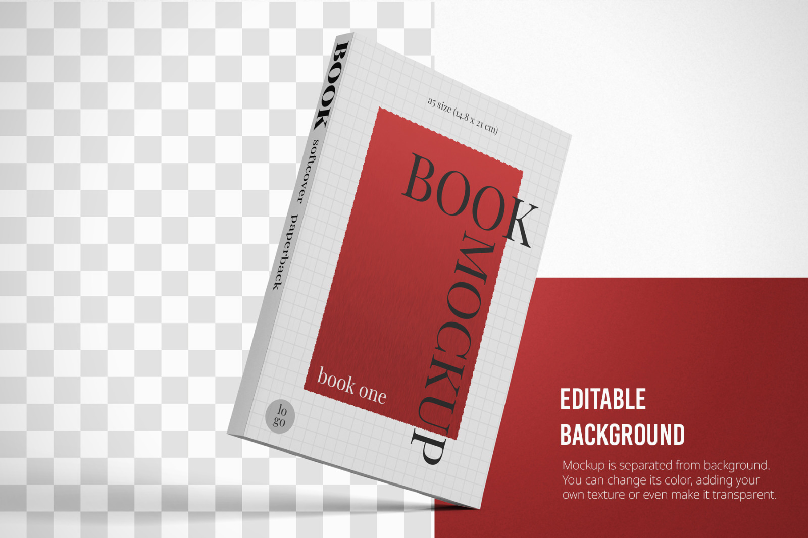 Softcover A5 Size Book Cover PSD Mockup Pack