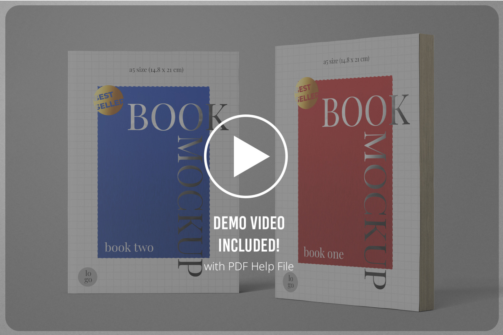 Softcover A5 Size Book Cover PSD Mockup Pack