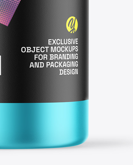 Matte Metallic Cosmetic Bottle Mockup