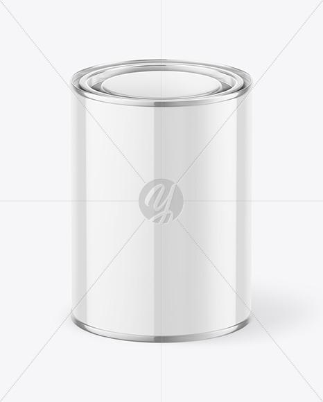 Glossy Paint Can Mockup