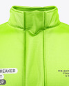 Men's Metallized Windbreaker Jacket Mockup - Front View