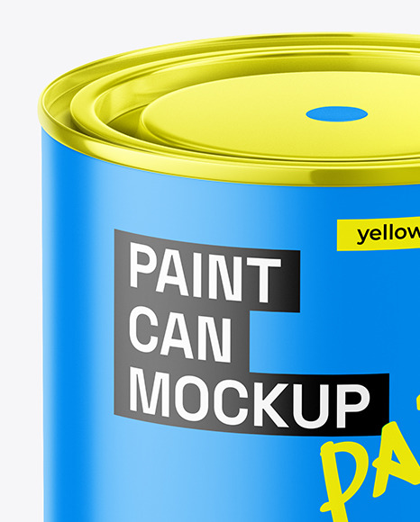 Matte Paint Can Mockup