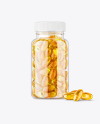 Clear Jar with Fish Oil Mockup