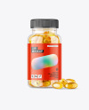 Clear Jar with Fish Oil Mockup