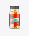 Clear Jar with Fish Oil Mockup