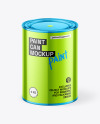 Glossy Metallic Paint Can Mockup