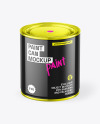 Glossy Paint Can Mockup