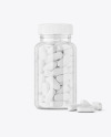 Clear Jar with Pills Mockup