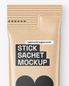 Kraft Stick Sachet Mockup