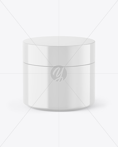 Glossy Cosmetic Jar Mockup