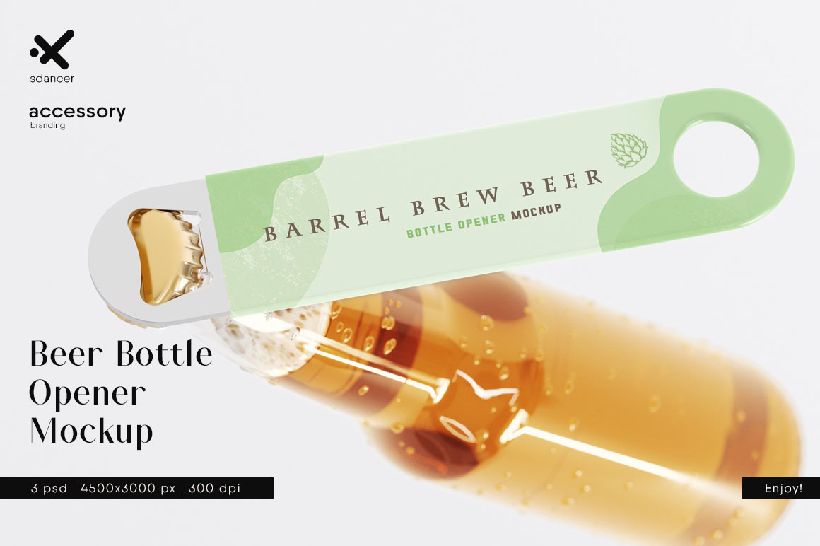 Beer Bottle Opener Mockup Beer Bottle Opener Mockup