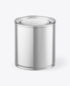 Glossy Metallic Paint Can Mockup