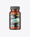 Amber Jar with Tablets Mockup