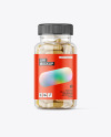 Clear Jar with Herbal Capsules Mockup