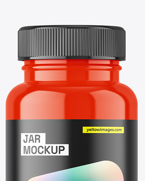 Glossy PIlls Jar Mockup