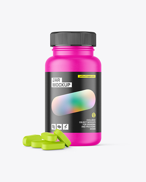 Matte PIlls Jar Mockup