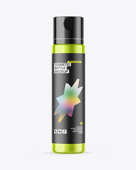 Metallic Cosmetic Bottle Mockup