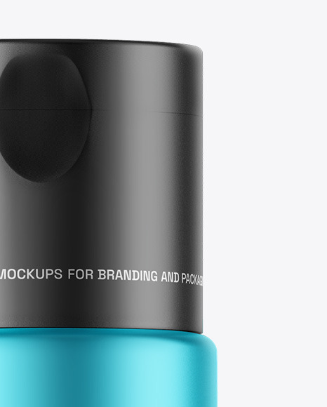 Matte Metallic Cosmetic Bottle Mockup