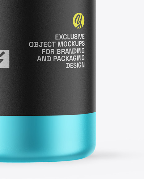 Matte Metallic Cosmetic Bottle Mockup