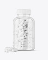 Clear Jar with Capsules Mockup