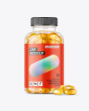 Clear Jar with Fish Oil Mockup