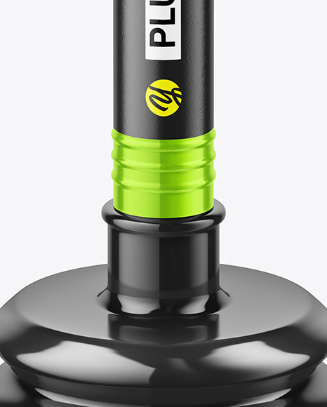 Glossy Metallic Plunger Mockup