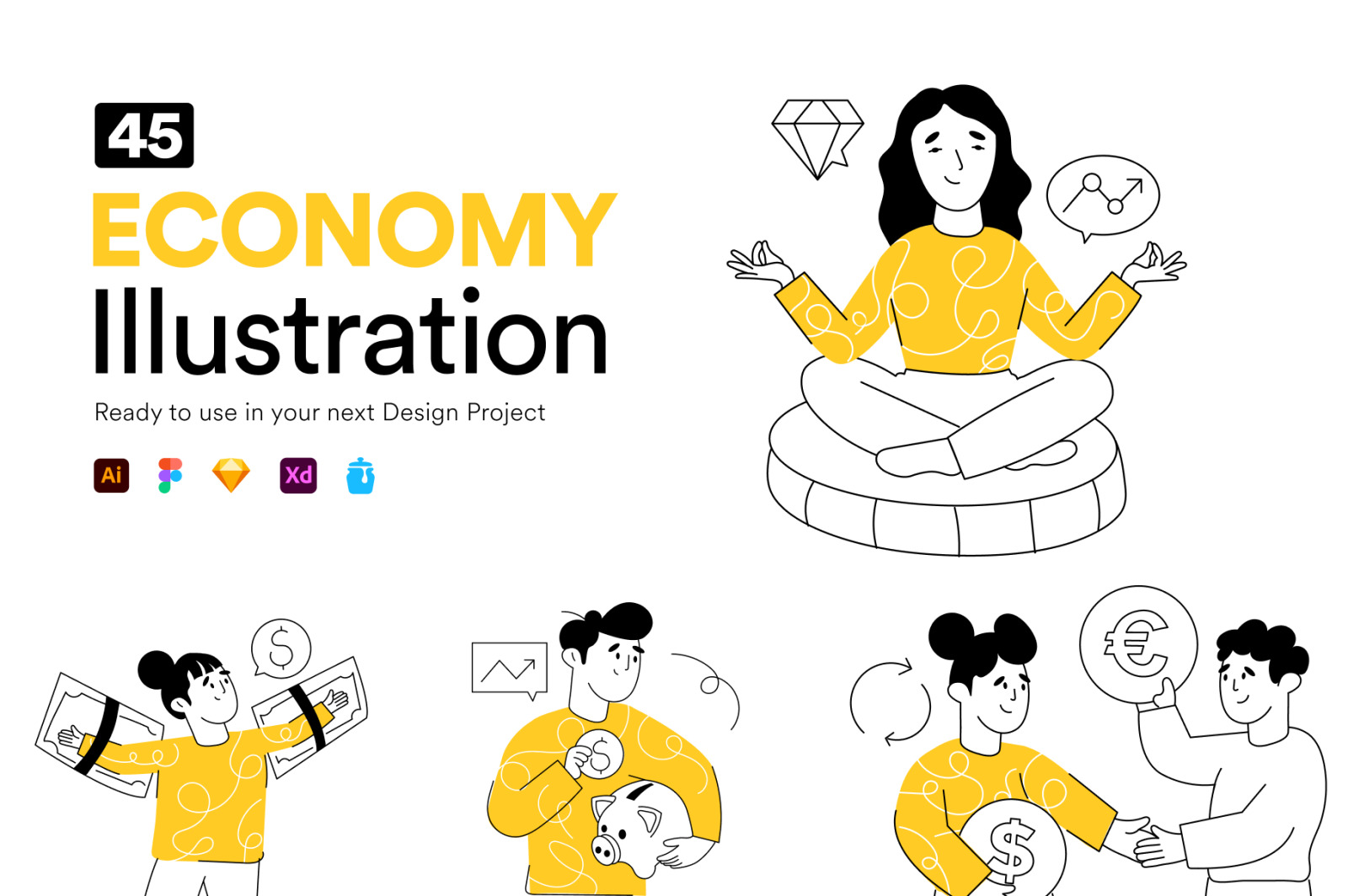 Economy Illustration Pack Economy Illustration Pack