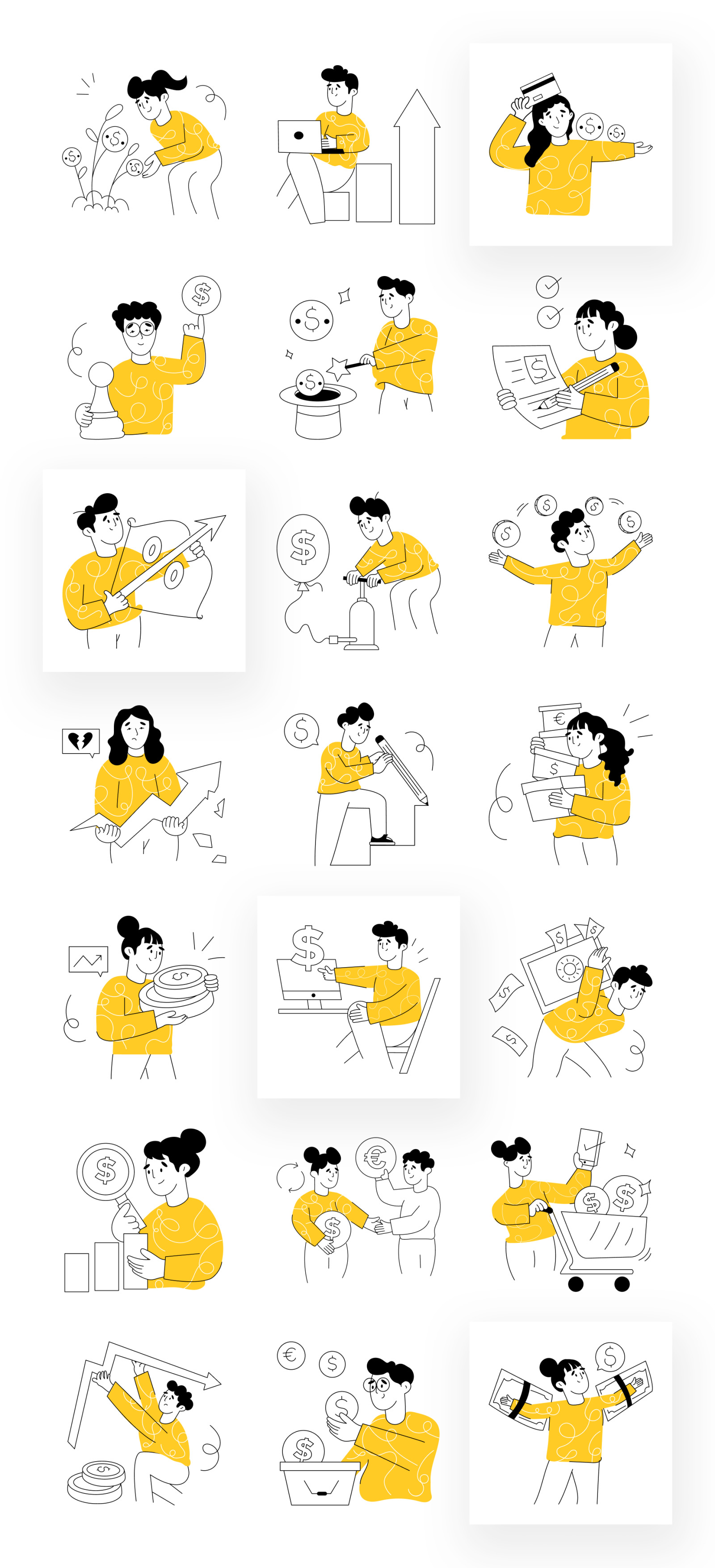 Economy Illustration Pack Economy Illustration Pack