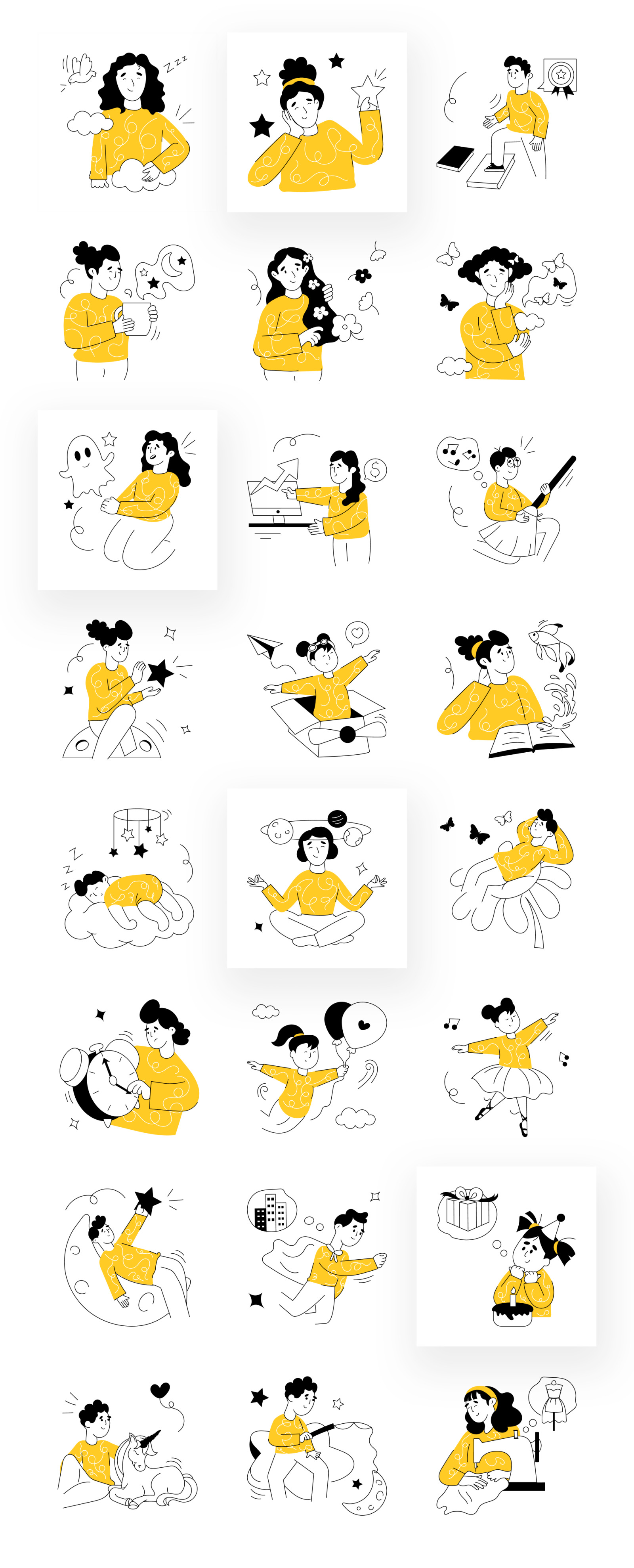 Dreamer Illustration Set Dreamer Illustration Set