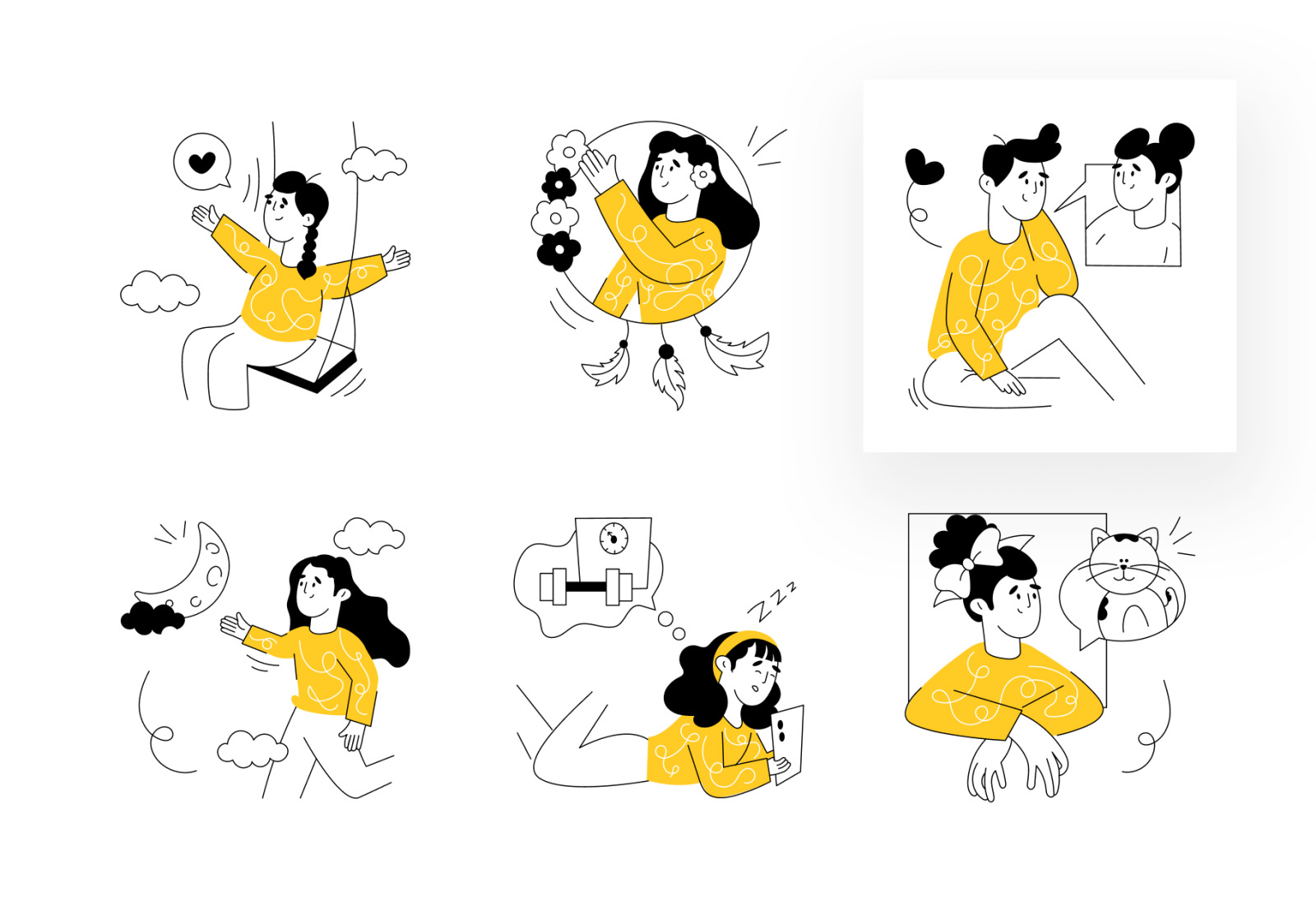 Dreamer Illustration Set Dreamer Illustration Set