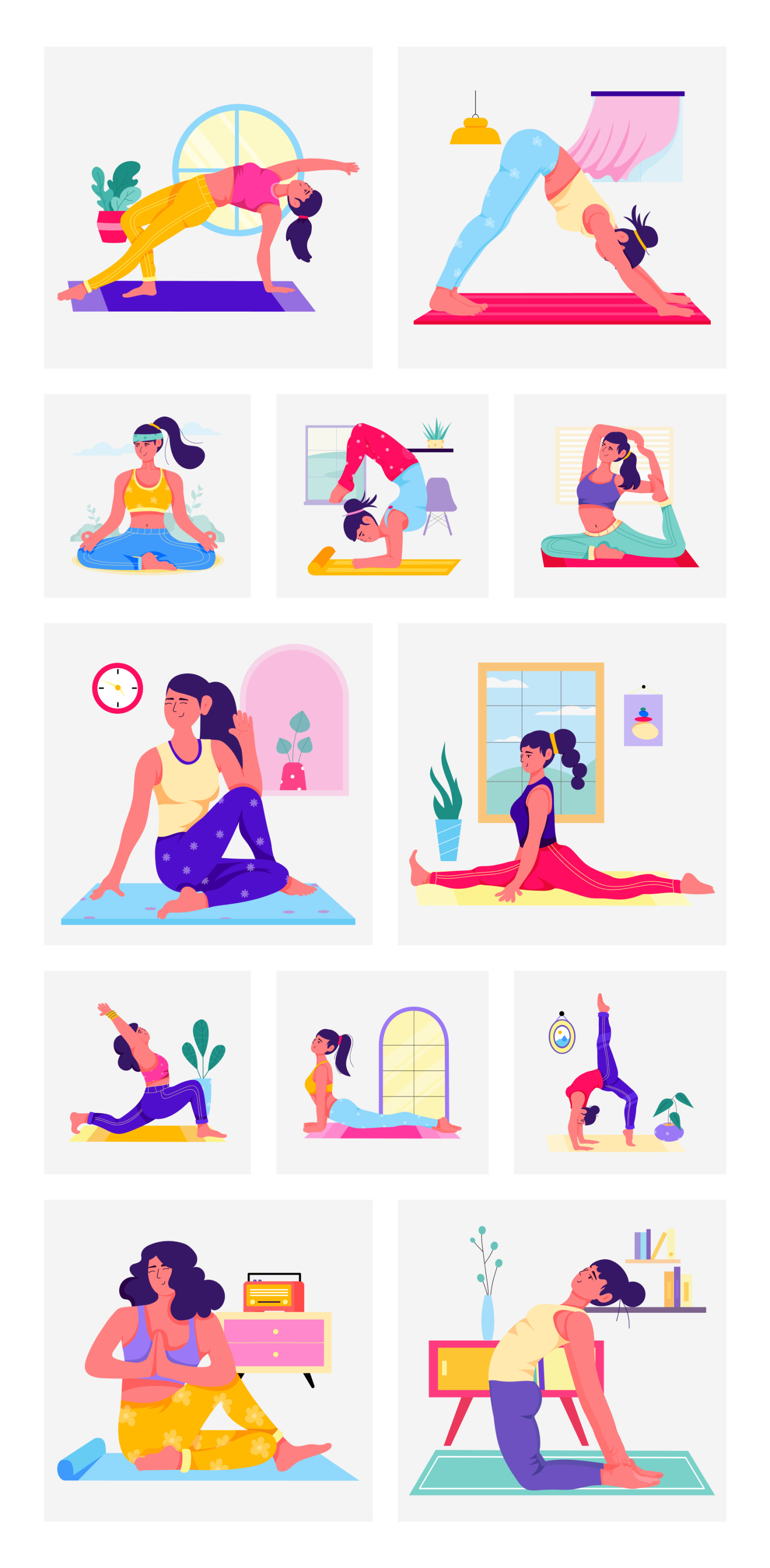 Yoga Illustration Set