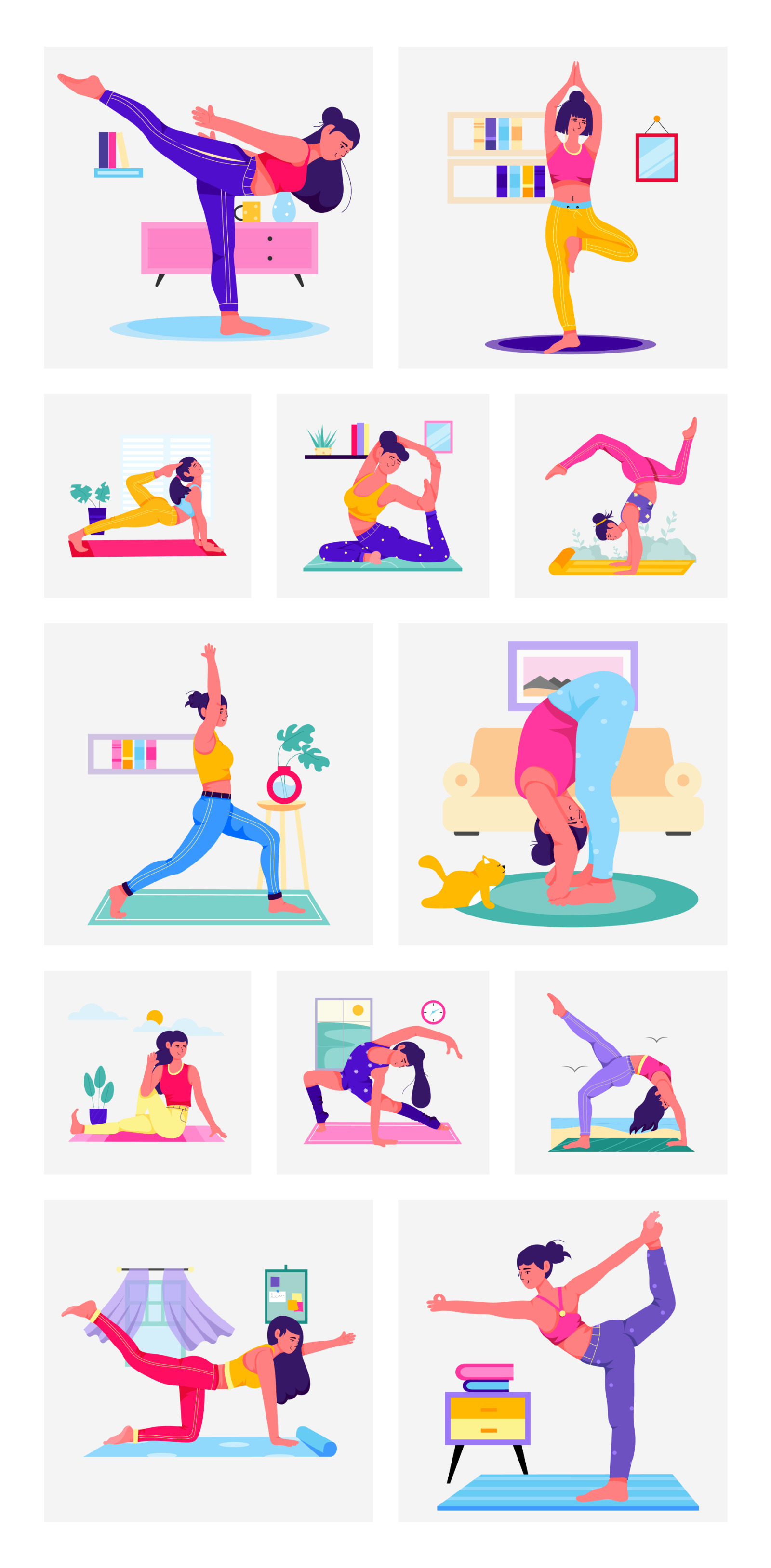 Yoga Illustration Set