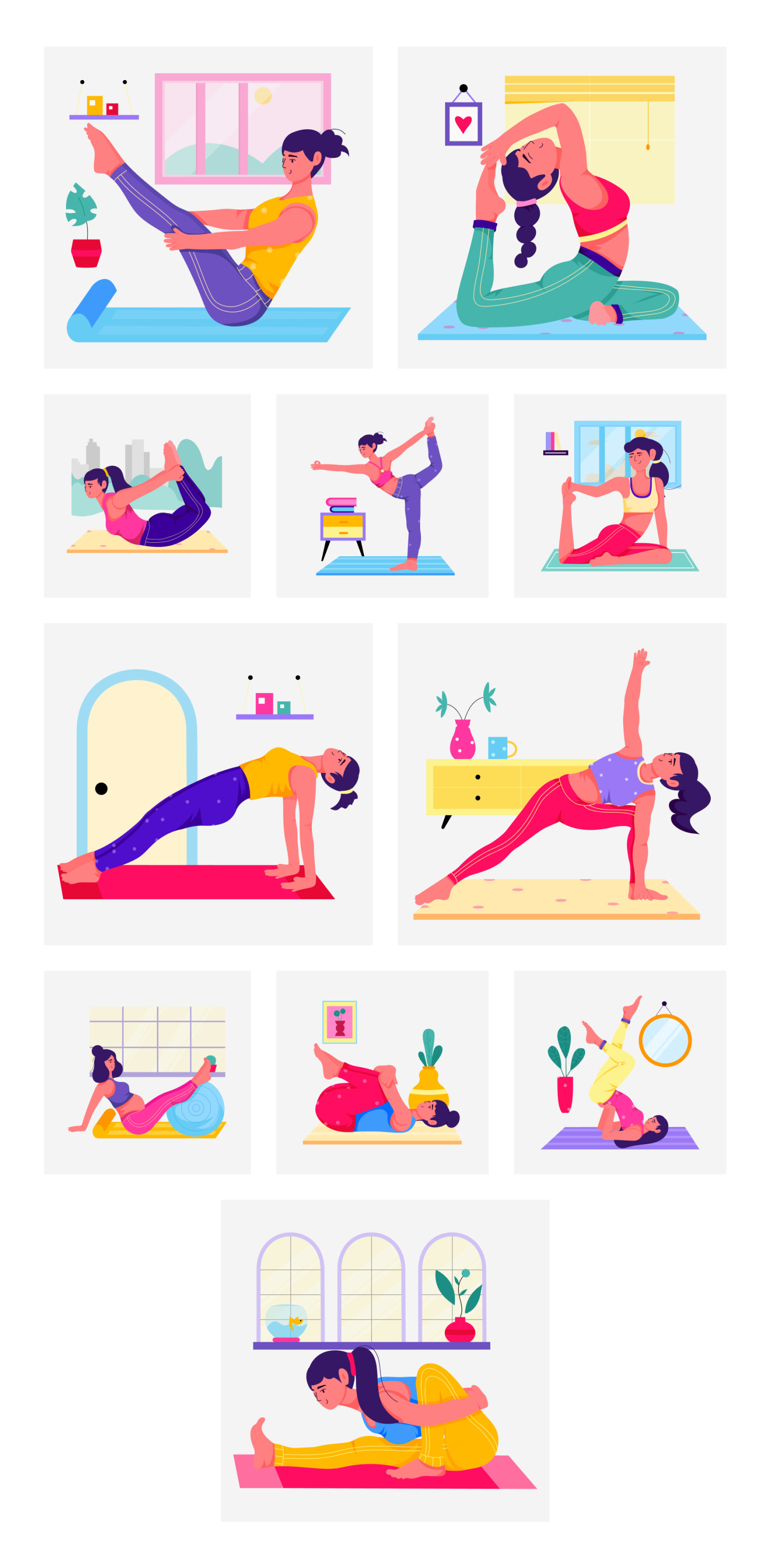 Yoga Illustration Set