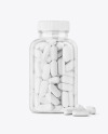 Clear Jar with Pills Mockup