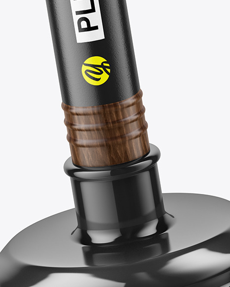 Plunger With Dark Wood Handle Mockup