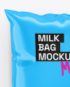 500ml Glossy Milk Bag Mockup