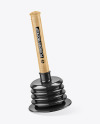 Plunger With Light Wood Handle Mockup