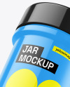 Glossy Spice Jar With Seal Sticker Mockup