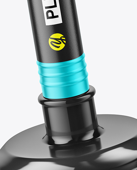 Matte Metallic Plunger Mockup