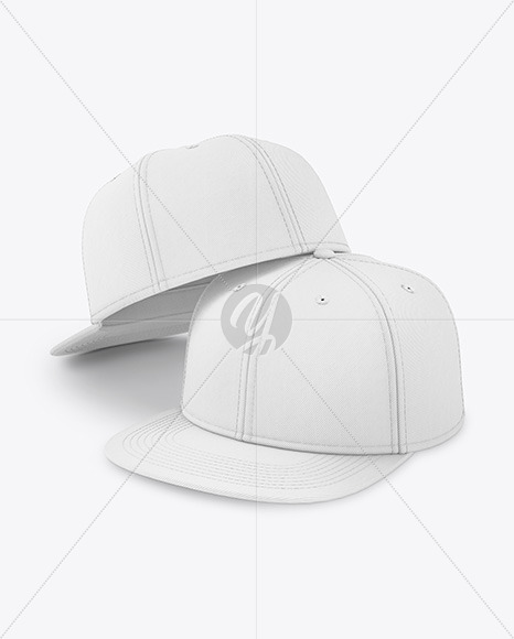 Two Snapback Caps Mockups