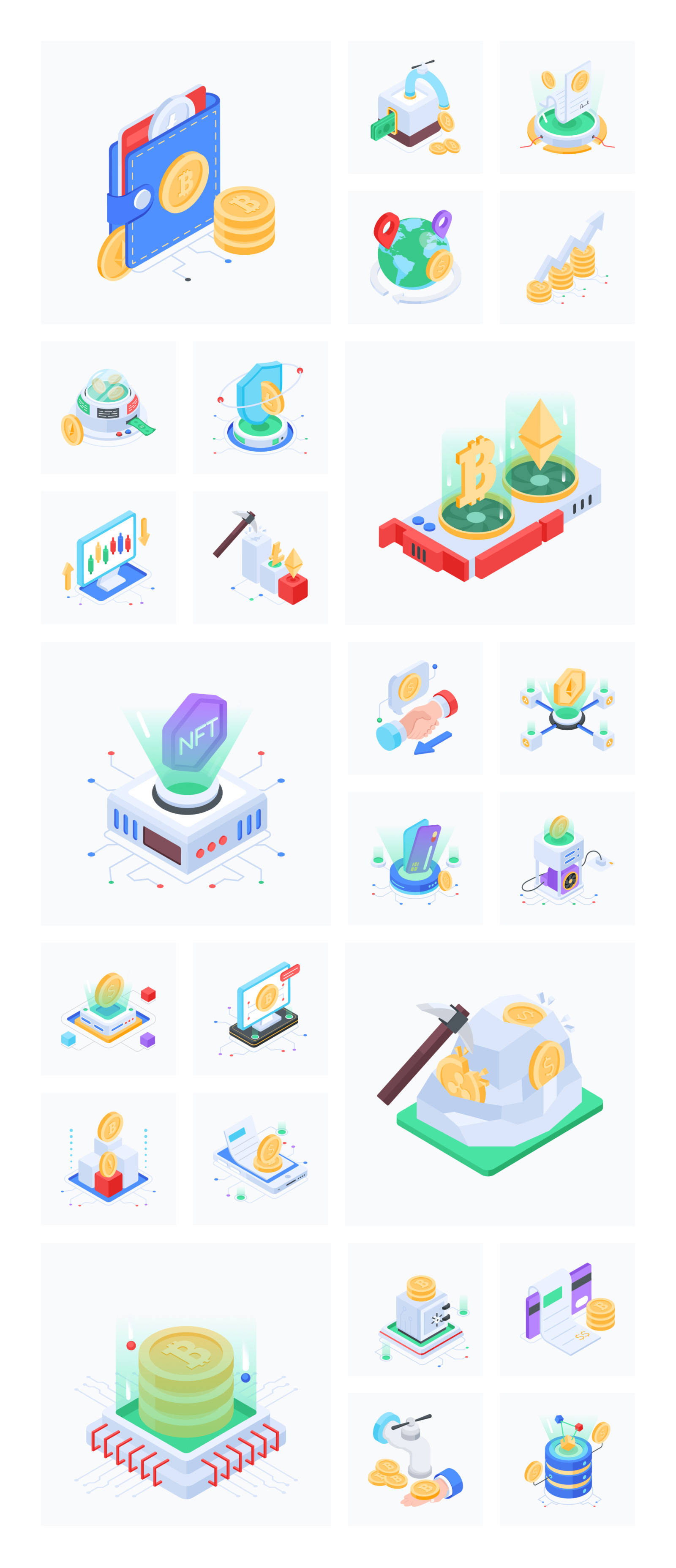 Animated Blockchain Icon Set