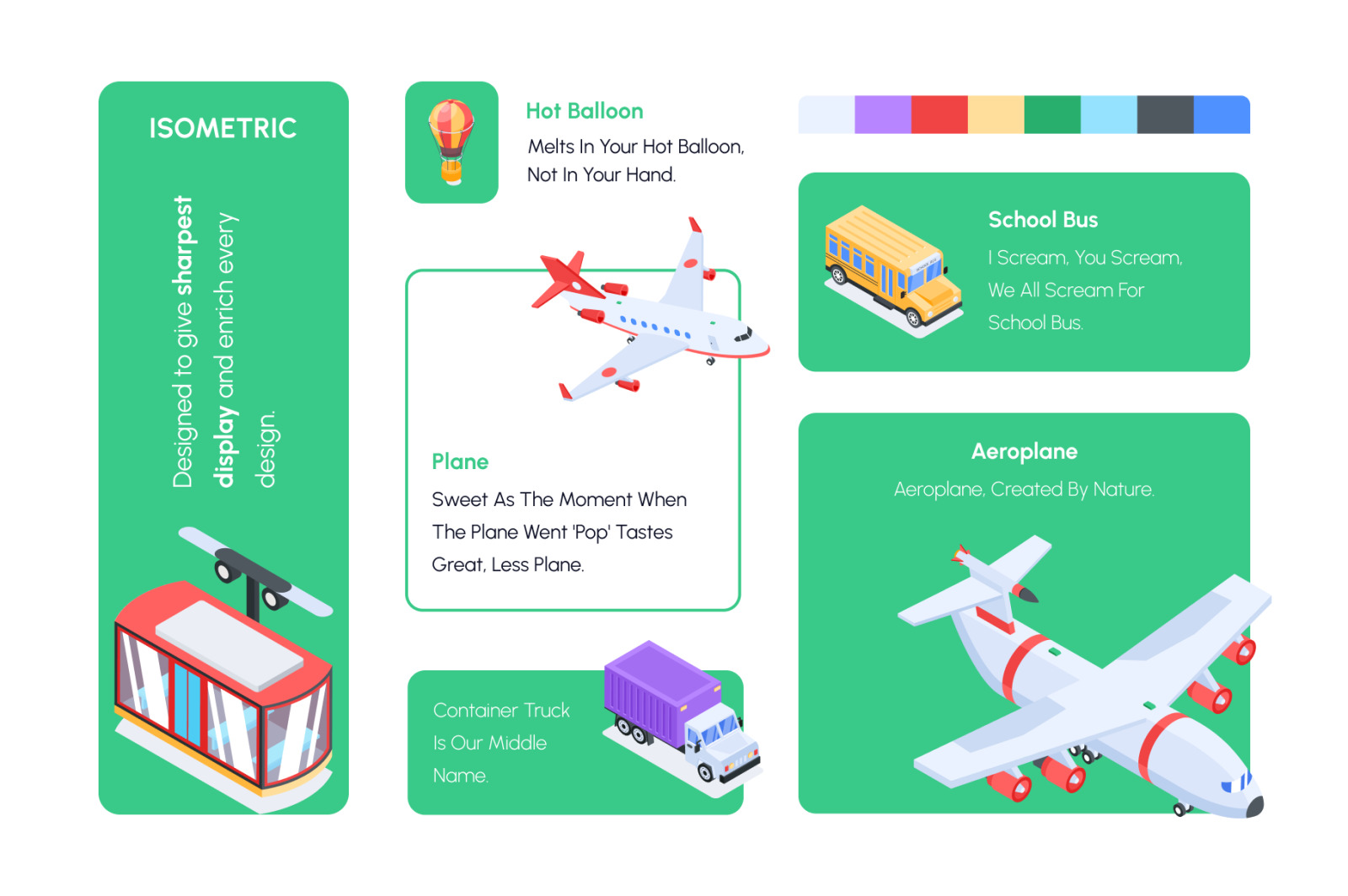 Isometric Transportation Icons