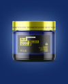 Blue Glass Cosmetic Jar Mockup