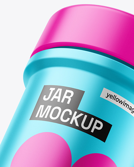 Matte Metallic Spice Jar With Seal Sticker Mockup