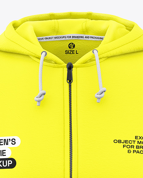 Women’s Full-Zip Hoodie Mockup - Front View