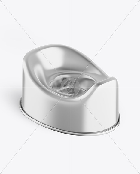 Metallic Childrens Potty Mockup